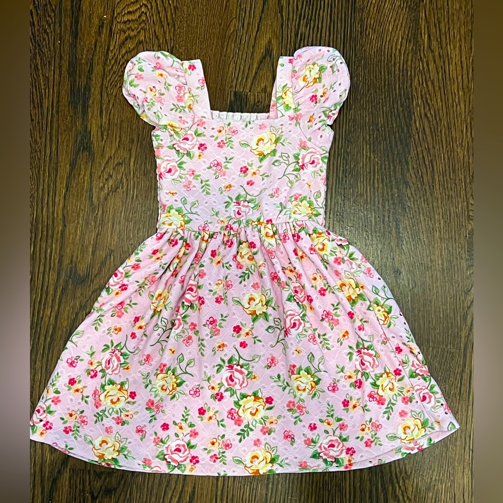 Pink floral dress